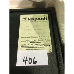 Klipsch speakers in boxes Heresy II Mod HFB
