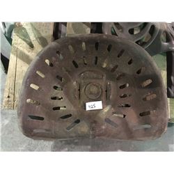 McCormick cast iron plow seat