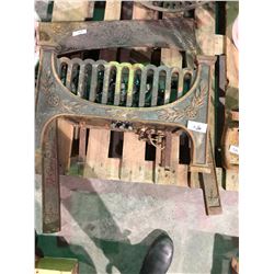 2 pieces old cast electric fireplace, with fireplace tools
