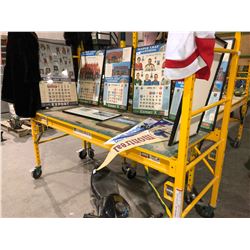 Liberty commercial metaltech adjustable scaffold w/ platform deck, 6 ft width, 1000lb capacity with 