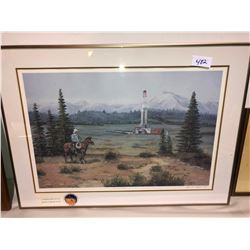 Rick Carlson "Wolves", Robert Bateman "Mallards", Wendel Thompson Alberta oil scene