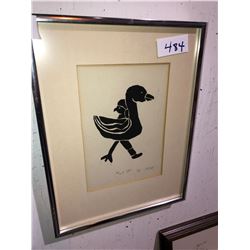 3 pieces of First Nations art including Simon Brascoup "Elk and Elk Spirit"