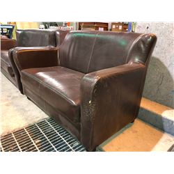 Brown Leather sofa & Loveseat