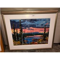 Rod Charlesworth "Last Light on Fox Lake" oil on board 20"x24"
