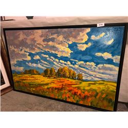 Ken Gillespie "Summer Clouds" oil on canvas 30"x48"