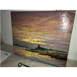 George Buytendorp "Autumn Dusk" oil on board, 10"x12"