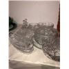 Image 1 : Various pinwheel crystal, platters, pickle bowls, serving bowls, salad set