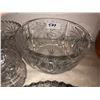 Image 7 : Various pinwheel crystal, platters, pickle bowls, serving bowls, salad set