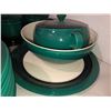 Image 3 : 12 place settings of Hornsea pottery, Duet emerald collection, dinner plates, salad bowls, dessert p