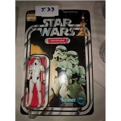 Star Wars Storm Trooper Action Figure 1977, 12 back in original packaging from Kenner, average condi