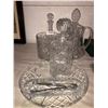 Image 1 : Pinwheel crystal, decanters, ice bucket, pitcher, serving tray