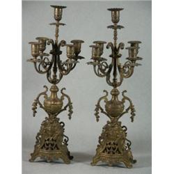 BRASS Victorian Candelabras