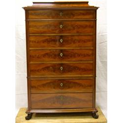 TallBoy - Flame Mahogany - Seven Drawer Chest