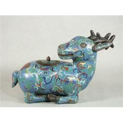 CLOISONNE Mid 19th century Chinese Deer