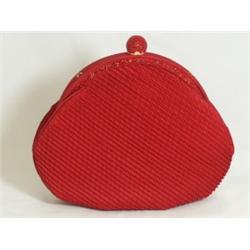 JUDITH LEIBER Red Satin Purse