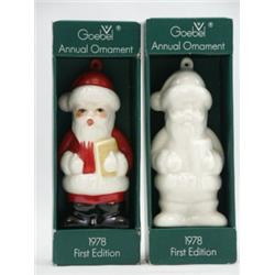 1978 Goebel Annual Ornament - Pair, Full color and White overglaze, TM5