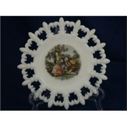Opalescent Victorian Man & Woman Plate