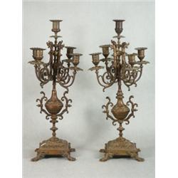BRASS Victorian Candelabras