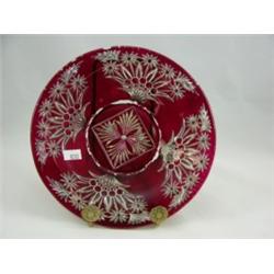 Ruby flash plate, 8"D