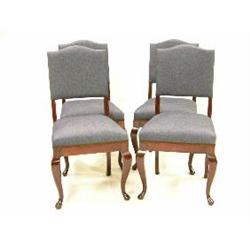1920 Set of 4 oak chairs with cabriole legs 36"H