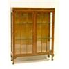 Image 1 :   Walnut Glass-door Bookcase,  46¾"H, 36½"W
