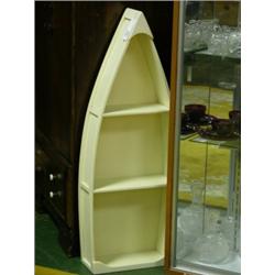 Wooden boat standing shelf, 41"H