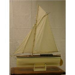 Wooden sailboat, 45"H x 35"L
