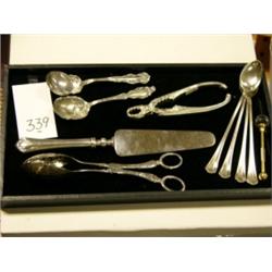 9 pieces of silverplate & one interesting item