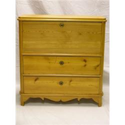 Pine Drop Front desk, 43½"H