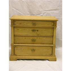 Four Drawer Pine Chest, 34"H