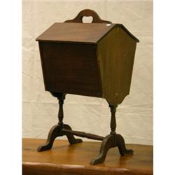 Vintage Mahogany sewing box,27"H