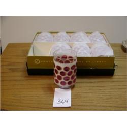 Set of 8/ 12oz glasses Cranberry Concord, Hostess glassware by Libby, Original box 