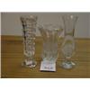 Image 1 : 3 Crystal vases