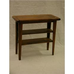 Pine Table, 3 shelf,  33¾"H x 36"W x 17½"D