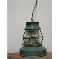 Lantern, Green, Prop. City of San Diego, Dietz #40 clear globe, Handlan, St Louis USA, 8"H