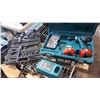Image 1 : MAKITA DRILL W/ CHARGER AND BLACK AND DECKER BIT SET