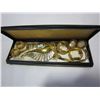 Image 1 : BLACK CASE WITH GOLD TONE NECKLACES AND PENDANTS