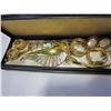Image 2 : BLACK CASE WITH GOLD TONE NECKLACES AND PENDANTS