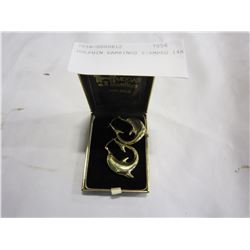 DOLPHIN EARRINGS STAMPED 14K