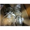 Image 2 : LOT OF CRYSTAL BOWLS W/ SILVER RIMS