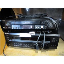 SONY DIGITAL AUDIO VIDEO CENTER AND VHS PLAYER