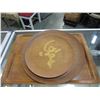 Image 1 : JOHNSON BRICKAN AND 2 NCC TEAK TRAYS