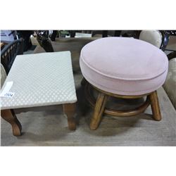 2 SMALL FOOTSTOOLS