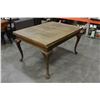 Image 2 : QUEEN ANNE OAK DRAW LEAF TABLE - AS IS