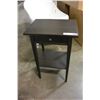 Image 2 : PAIR OF 1-DRAWER ESPRESSO FINISH END TABLES