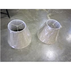 2 GOLD TONE METAL FRAMED LAMPS WITH SHADES