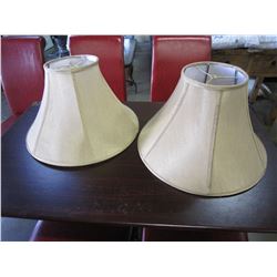 2 BEIGE LARGE ROUND LAMPSHADES