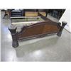 Image 2 : NEW ASHLEY KINGSIZE CARVED MAHOGANY PANEL BEDFRAME WITH PILLAR STYLE FOOTBOARD, RETAIL $3499, FLOOR 