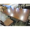 Image 2 : ASHLEY SIGNATURE DARK CHERRY FINISH DINING TABLE WITH 4 DINING CHAIRS, RETAIL $2699 FLOOR MODEL