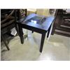 Image 2 : ASHLEY BLACK FINISH WITH GLASS INSERT MODERN END TABLE, RETAIL $229 FLOOR MODEL
